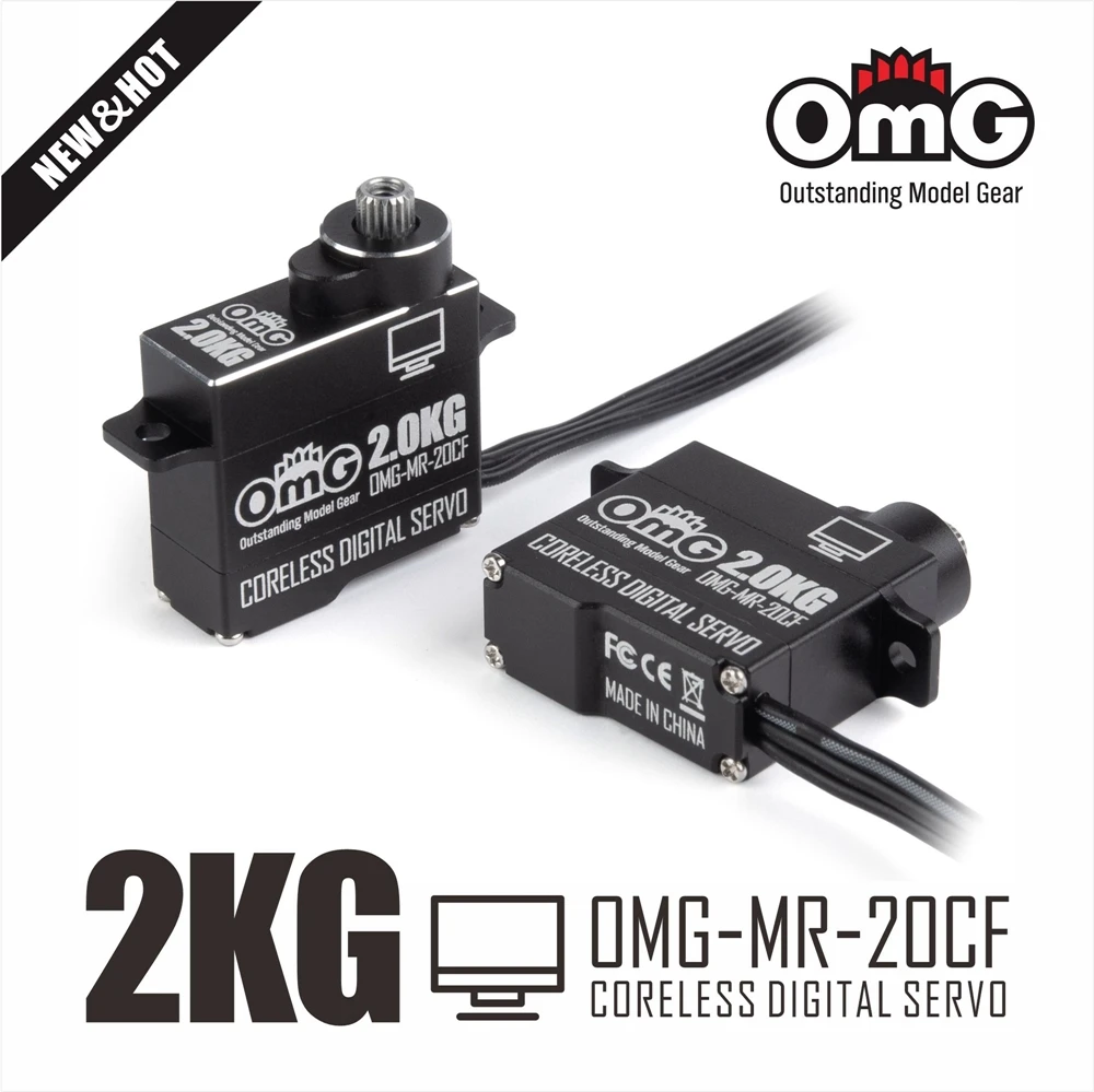 OMG Micro Size 3kg Full Metal Programmable Coreless Digital Servo for MiNIZ 1/18 1/24 1/28 RC Cars (1 PCS) OMG-MR-20CF