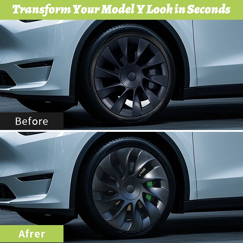 Hubcaps Design for Tesla Model Y 2020-2024 Cyclone Wheel Rim Cover 4PCS 20 inch Cover Hubcaps Automobile Replacement Accessorie