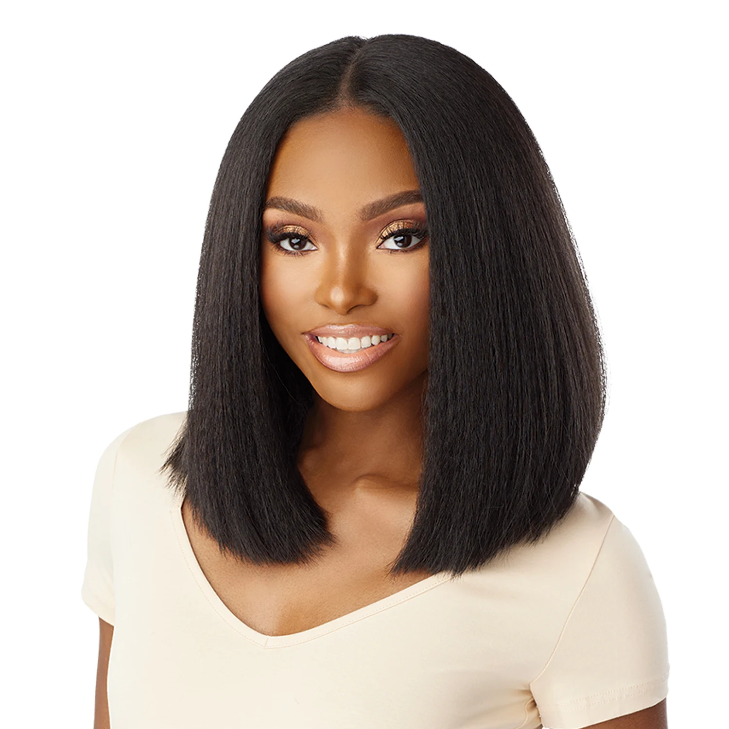 Sensationnel Curls Kinks N Co HD Lace Front Wig Glueless Kinky Edges 13X6 Kinky Bob 14