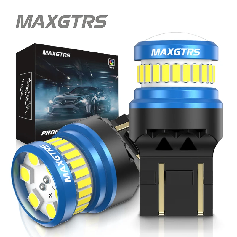 2x BA15S P21W Żarówki LED S25 1156 7440 W21W T20 4014 3030 Soczewka projektora chipowego do świateł cofania hamulca tylnego kierunkowskazu Canbus