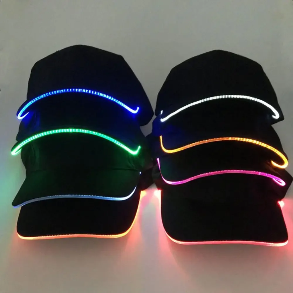 ChimLight-Chapeau de Baseball Lumineux LED Shoous, Casquette de Rap Hip Hop, brev, Boîte de Nuit, Bar, Accessoires de ix, Fournitures de Chapeau Néon Hip Hop