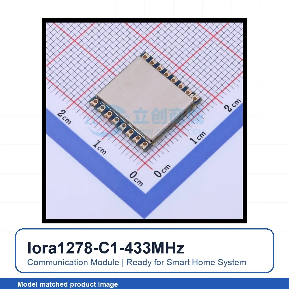 2pcs lora1278-C1-433MHz SMD 16x16mm 433MHz 20dBm SPI LoRa RF Transceiver Module for Smart Home System