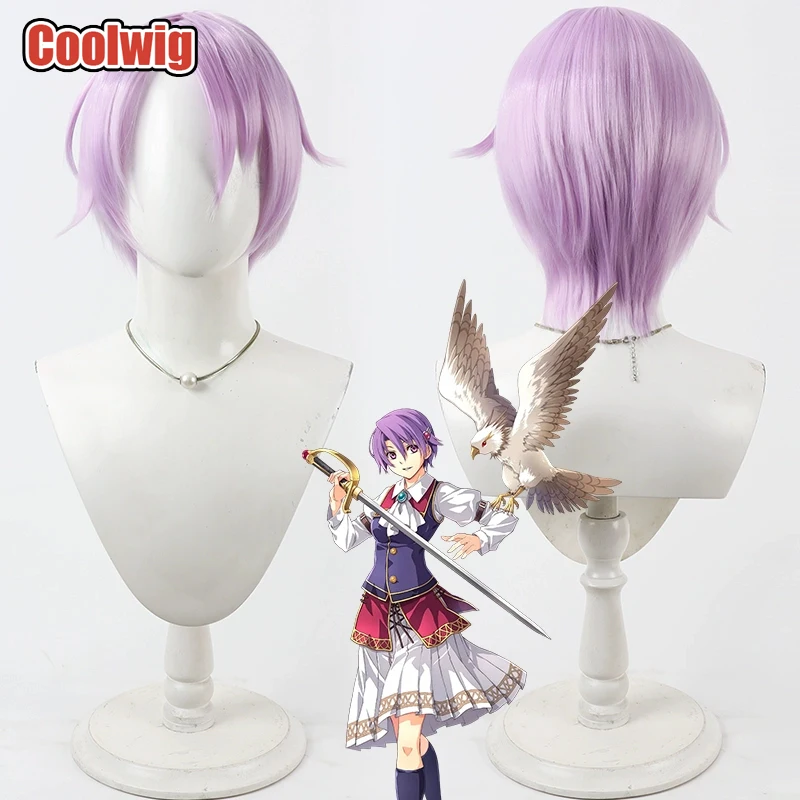 

Coolwig Synthetic Hair Klose Rinz Cosplay Wigs Trails in the Sky Klose Rinz 30cm Short Straight Light Purple Wig Heat Resistant
