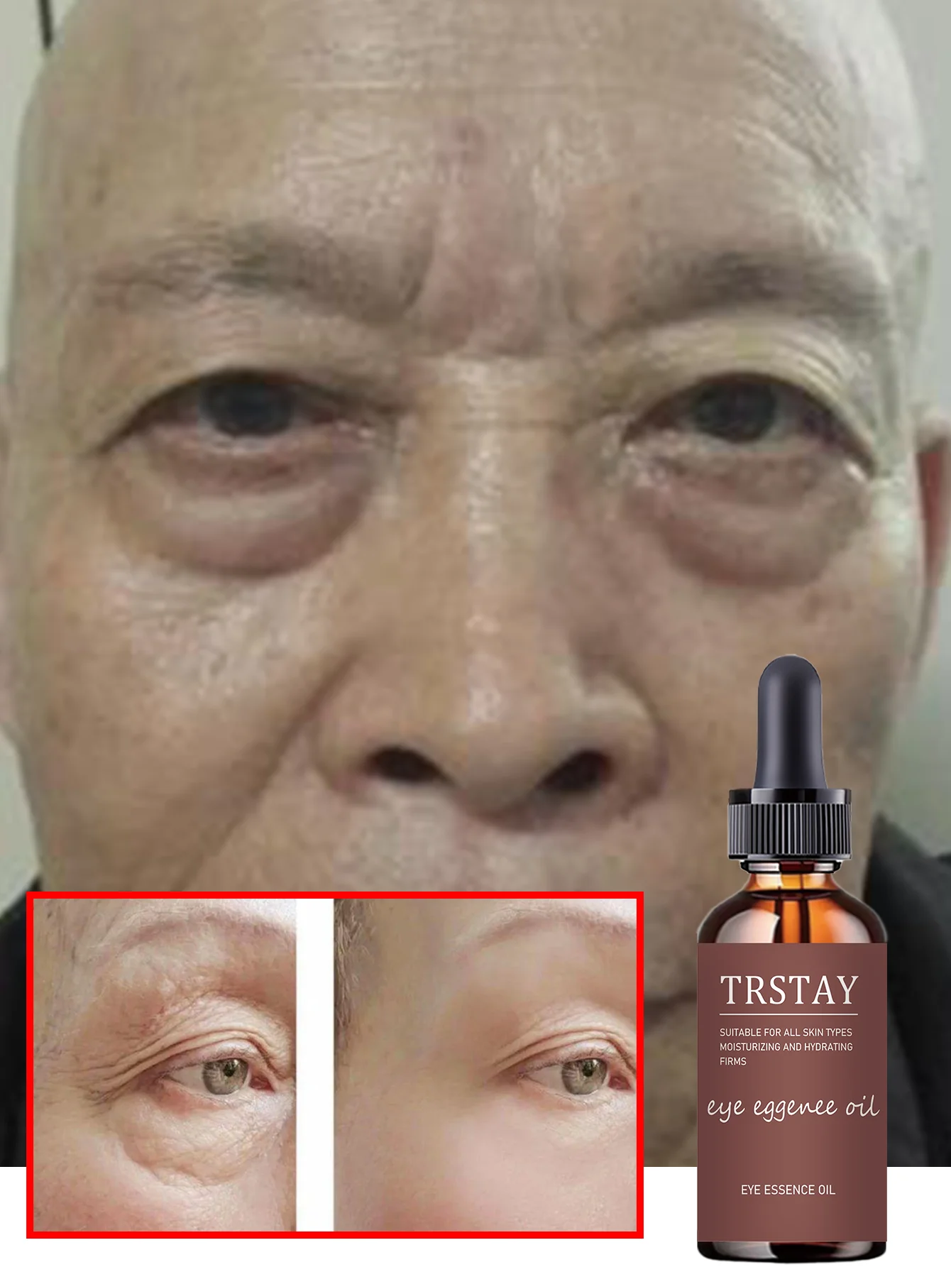 Hydrating Brightening Eye Oil for Smoothing and Nourishing Delicate Eye Skin with Vitamin E and Antioxidants to Reduce Puffiness