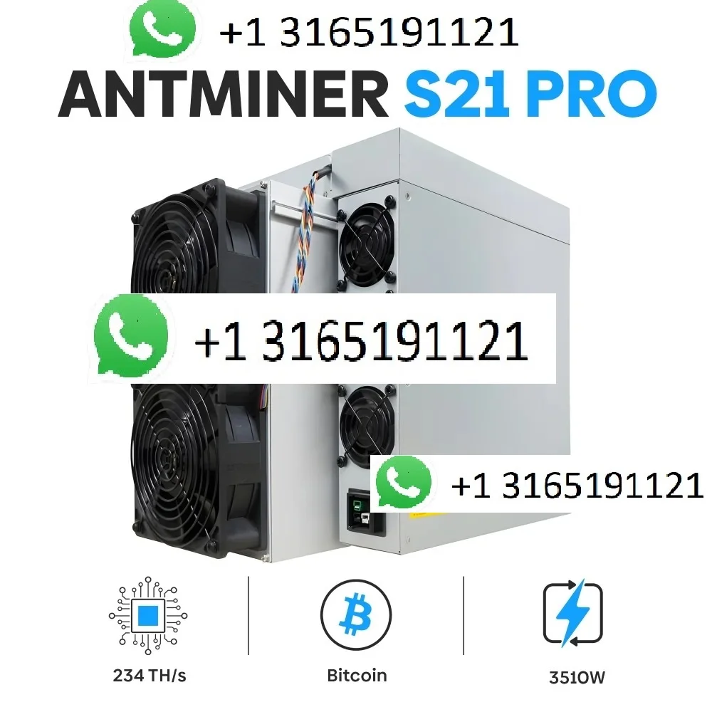 S. FAST DELIVERY BUY 4 GET 2 FREE!! ORIGINAL NEW Bitmain Antminer S21 Pro Bitcoin Miner 234TH/S