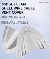 Durable Clam Shell Vent Marine Hardware Stainless Steel Lightweight Boat Accessories Dinghy UV-proof Clam Shell Vent Cover Yacht