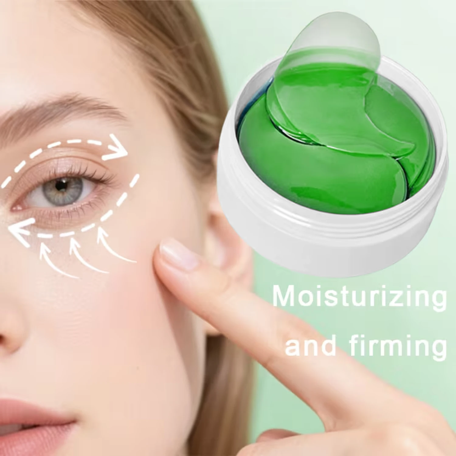 Calcium Aloe Vera Under Eye Mask 60pcs 90g Hydrating Nourishing Gentle Moisturizing Care For Delicate Dry Periorbital Skin