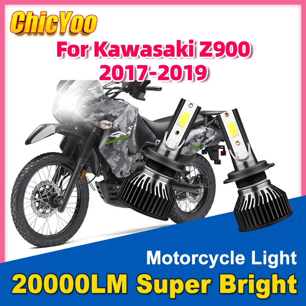 

2PCS H7 Motobike Headlamp High Power Motorcycle LED Headlight Bulb 20000LM 12V 3570 CSP Chip For Kawasaki Z900 2017 2018 2019
