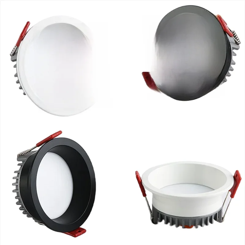 LED down light anti-glare driekleurig variabel licht 7W10W15W24W ronde plafond achtergrondlicht AC85-265V LED spot licht verlichting - afbeelding 2