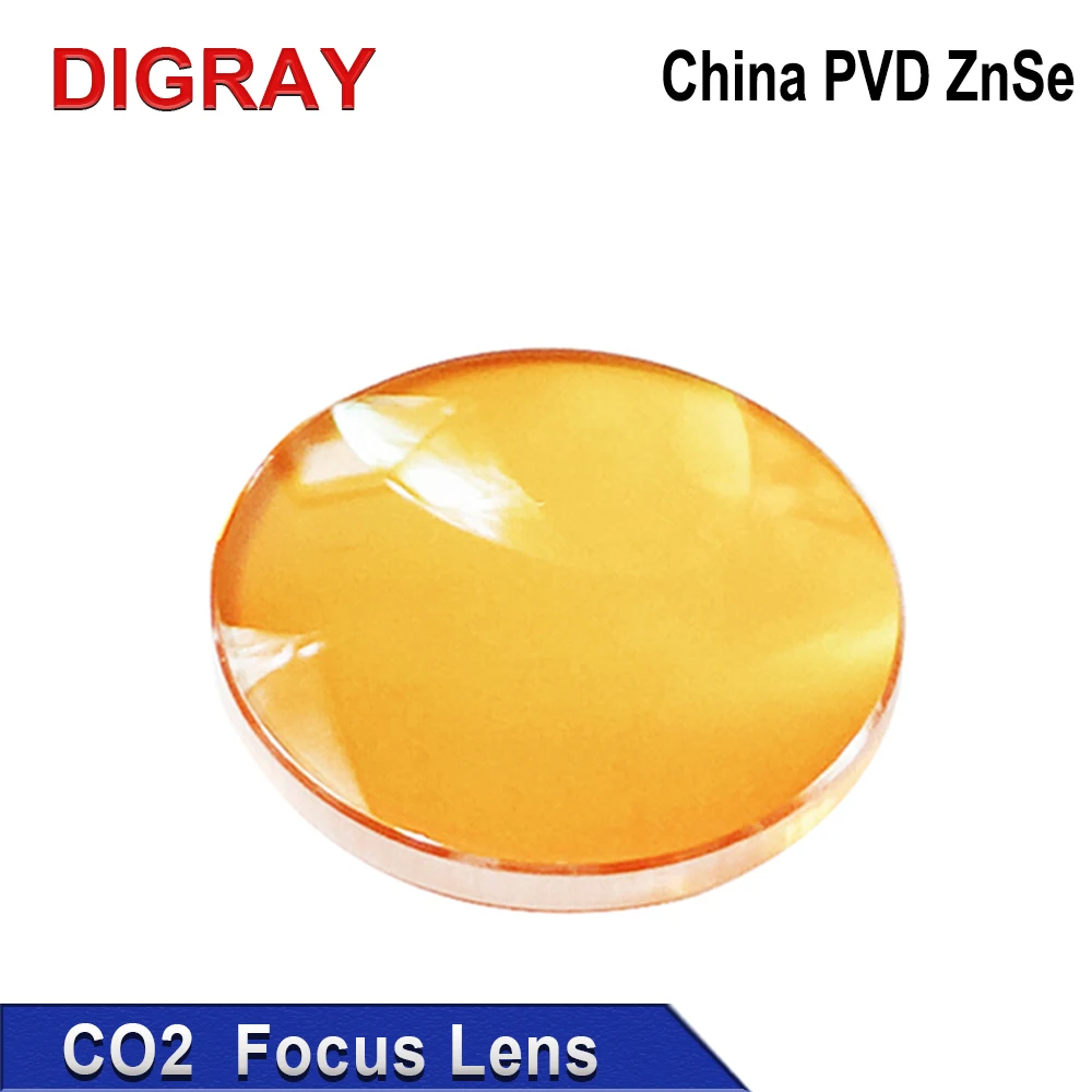 DIGRAY China Co2 PVD ZnSe Focus Lens Dia 12mm 18mm 19.05mm 20mm FL 38.1 50.8 63.5 76.2 101.6mm per incisione Laser taglio Machi