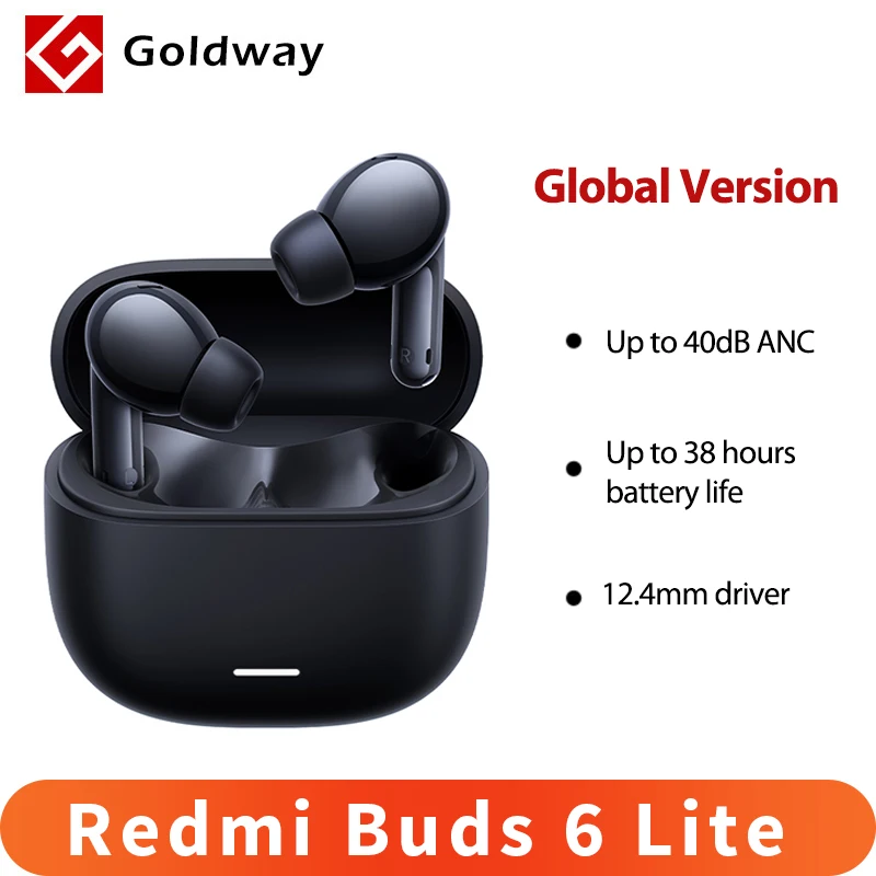 Global Version Xiaomi Redmi Buds 6 Lite TWS Bluetooth Earphone 12.4mm Dynamic Driver 38h Battery Life Adaptive Noise Reduction