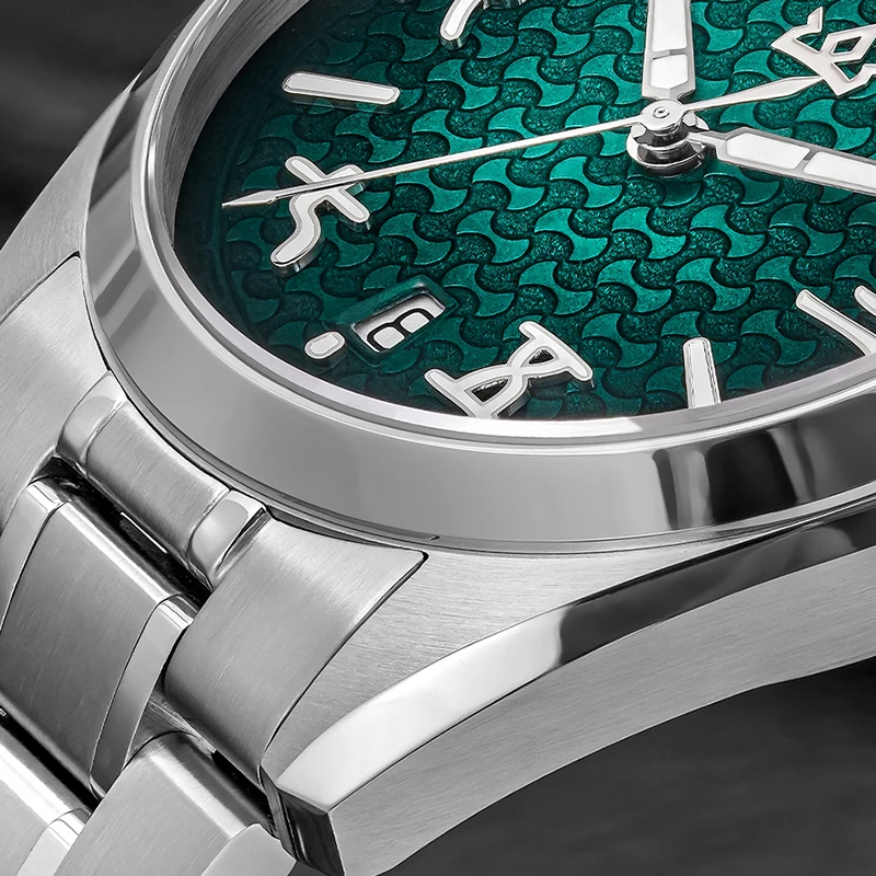 AddiesKin K011 Men's Automatic Watch Miyota 9015 Chinese Inspired Ingot Pattern Dial Sapphire Crystal BGW9 Super Luminous Watch