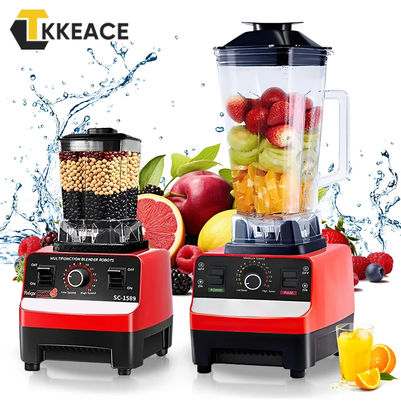 TKKEACE sans BPA 2L pot 2000W mélangeur intelligent professionnel mélangeur stationnaire presse-agrumes robot culinaire broyeur de Smoothies de glace