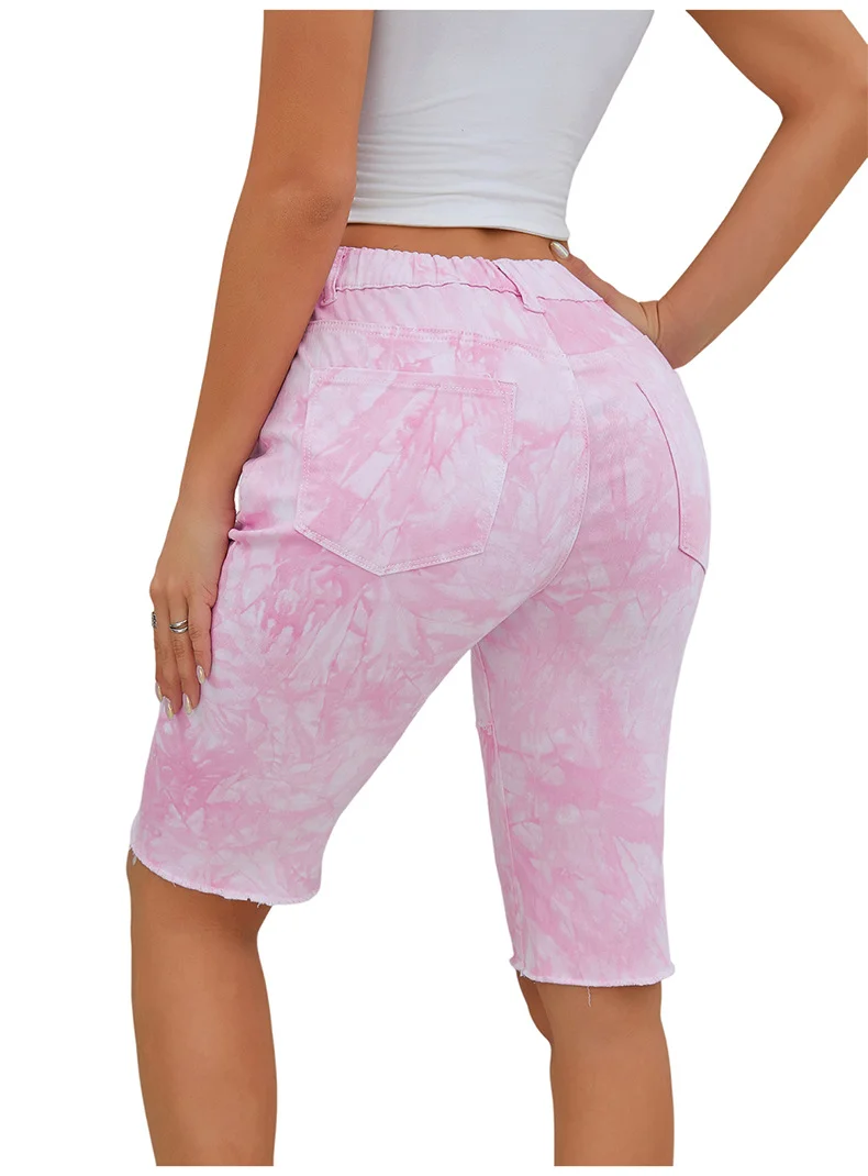Stretch jeans for women Street women's 5 quarter pants Casual fresh and comfortable denim medium pants for women