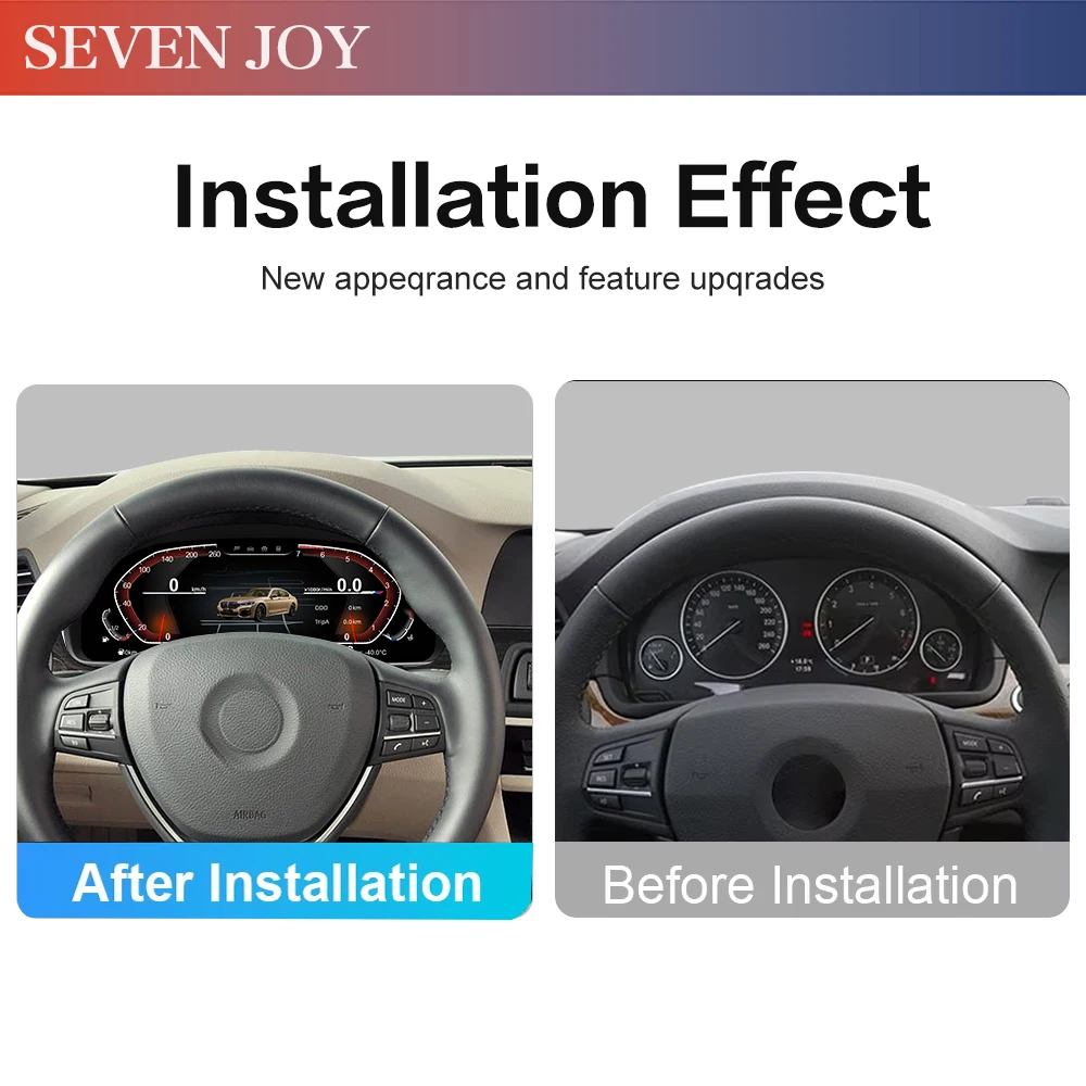 For BMW 5/6/7 Series X3/X4/X5/X6 F01 F07 F10 F15 F16 F18 F25 F26  LCD Cluster Instrument Panel Digital Dashboard Speedometer
