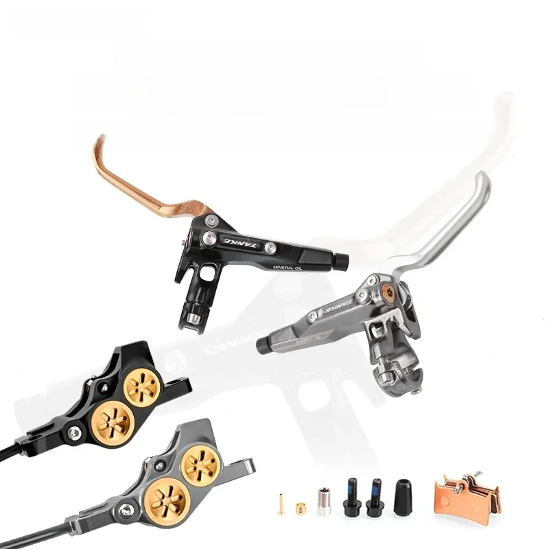 AliExpress TANKE MTB 4 Piston Hydraulic Disc Brake 2200mm Split-type Oil Pressure Brake Mountain AM DH E-bike Road Bike Brake upgradatio