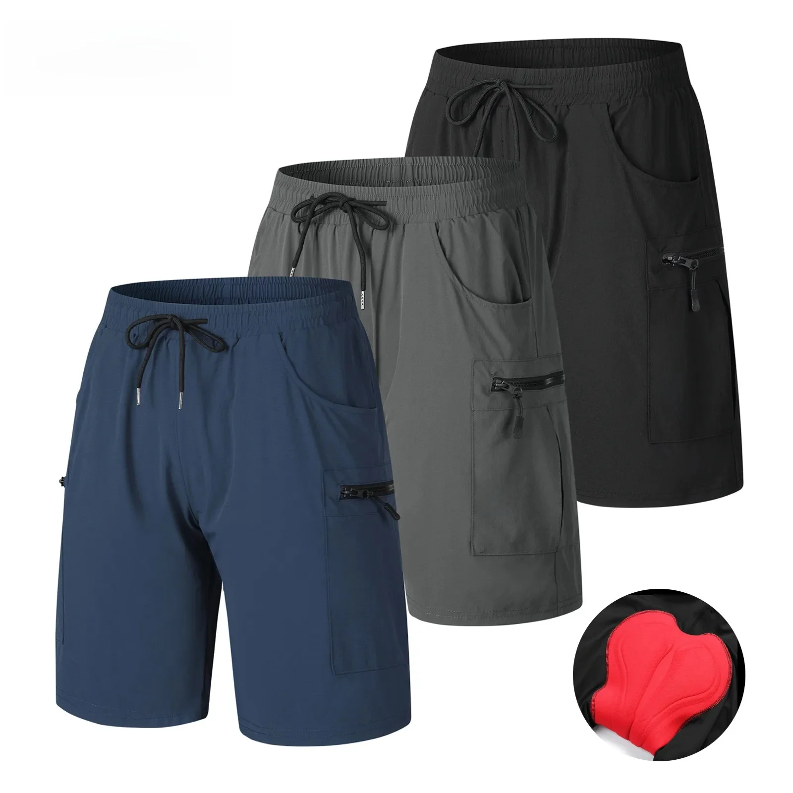 AliExpress WOSAWE Cycling Shorts Men Padded Undershorts MTB Mountain Bike Wear Pockets Quick Dry Breathable Men's 2 In 1 Cycling Shorts