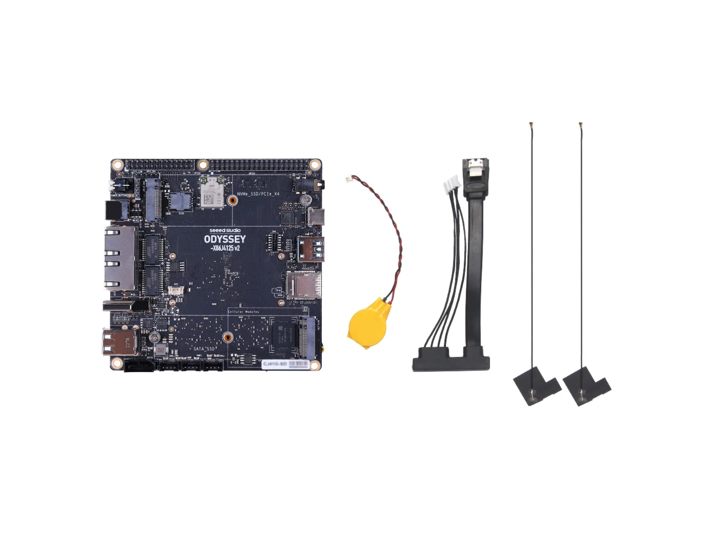 ODYSSEY - X86J 4125864   v2 (TELEC) — 64 ГБ eMMC, Linux и RP2040 Core