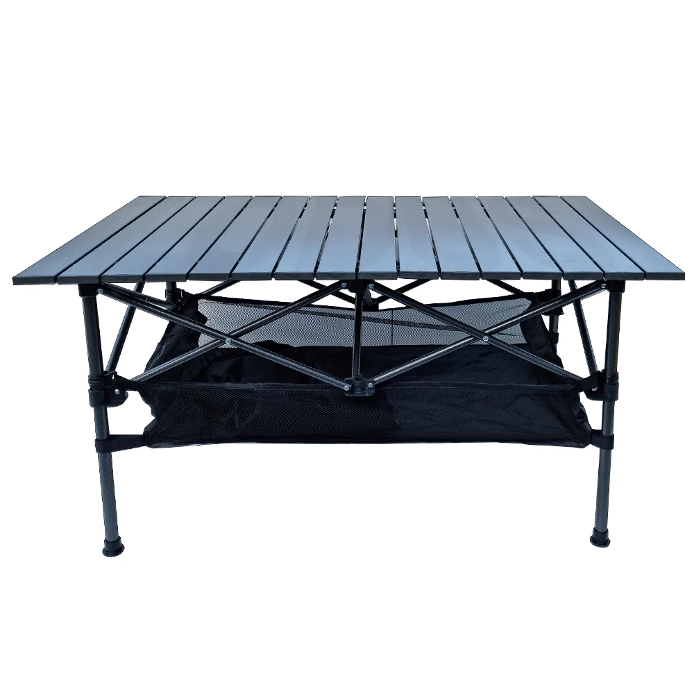 Rotherus Folding Camping Table Durable Large Roll Table Mash bottom storage