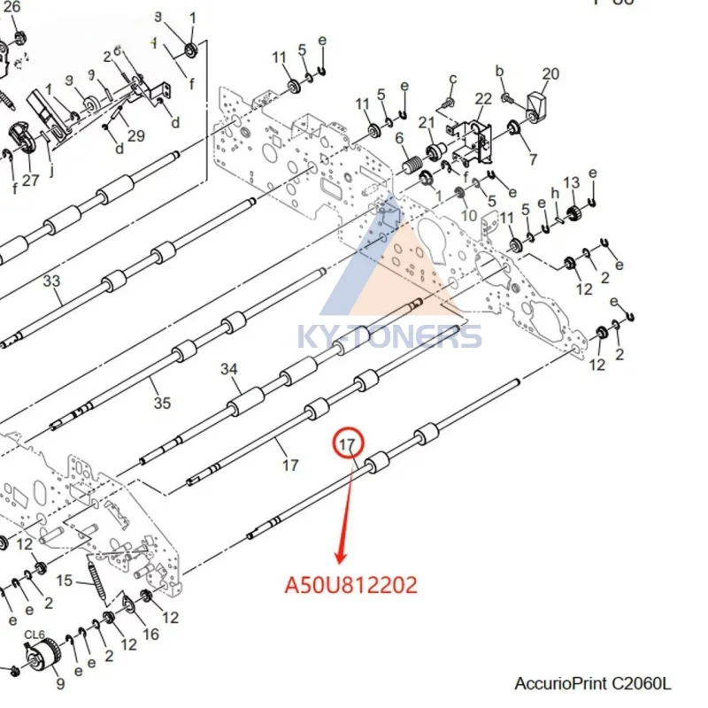 

A50U812202 Original Duplexer Conveying Roller for Konica Minolta PRESS C1060 C1070 AP C2060 C2070 C3070 C3080