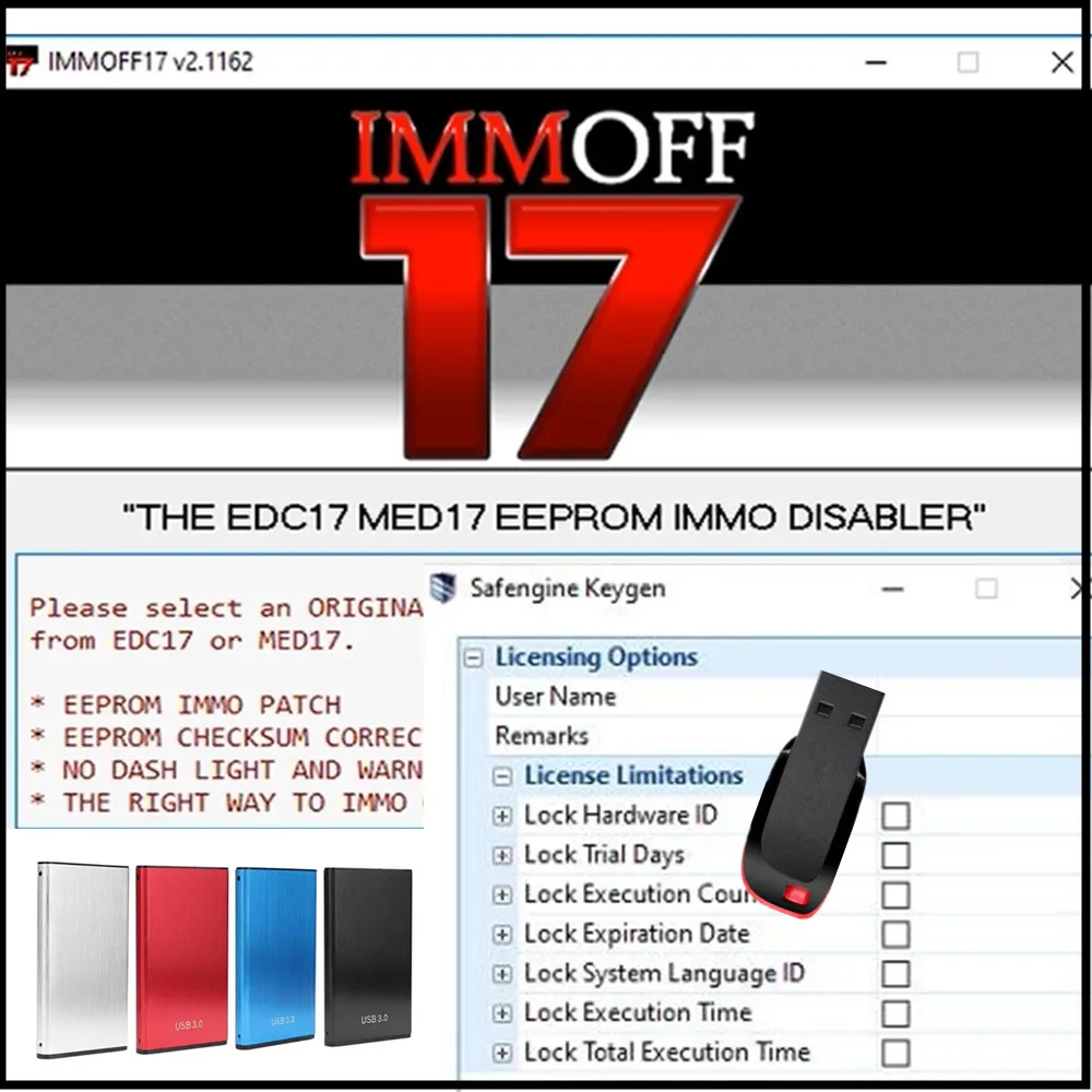 IMMOFF17 with keygen Car software Immo Off Ecu EDC17 MED17 Ecu Program Neurotuning EEPROM Checksum Correction Windows 7