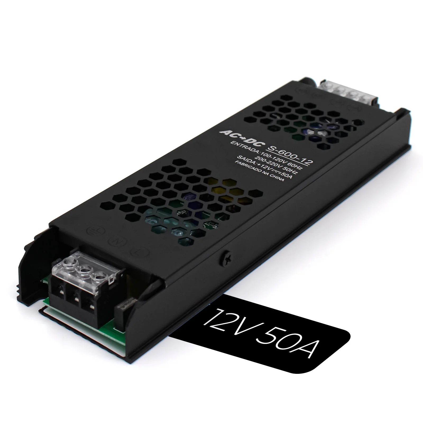 Fuente clave 12v 50A 600W P/ Cftv llevó el sonido automotriz de la cinta