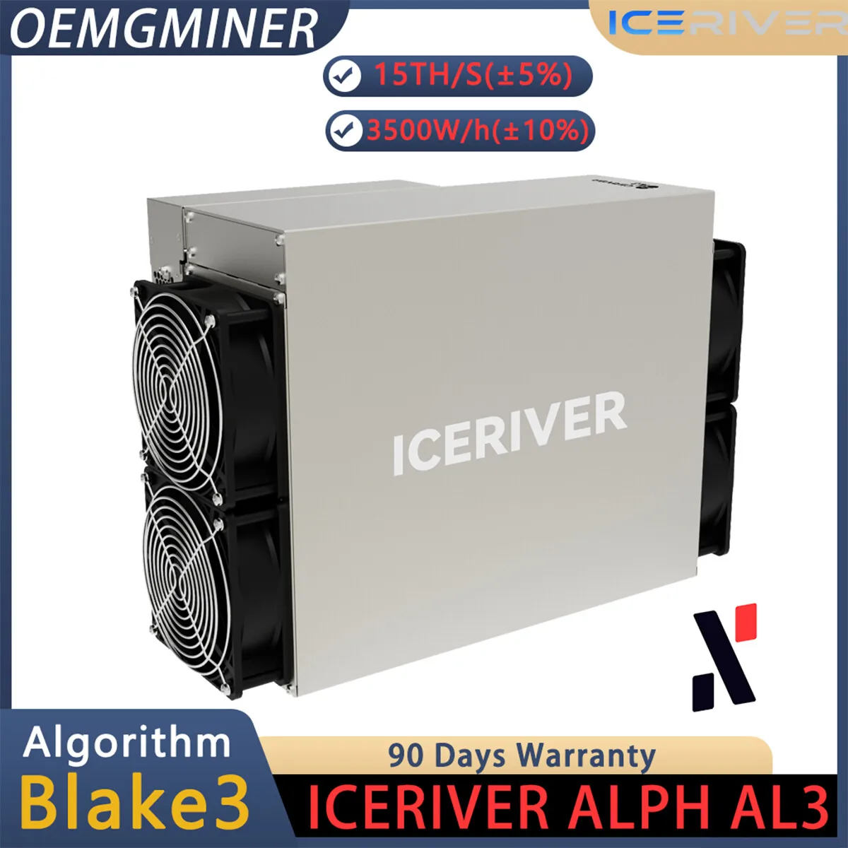 

IceRiver AL3 15TH Alephium Miner — высокопроизводительный блейк3 мощностью 3500 Вт