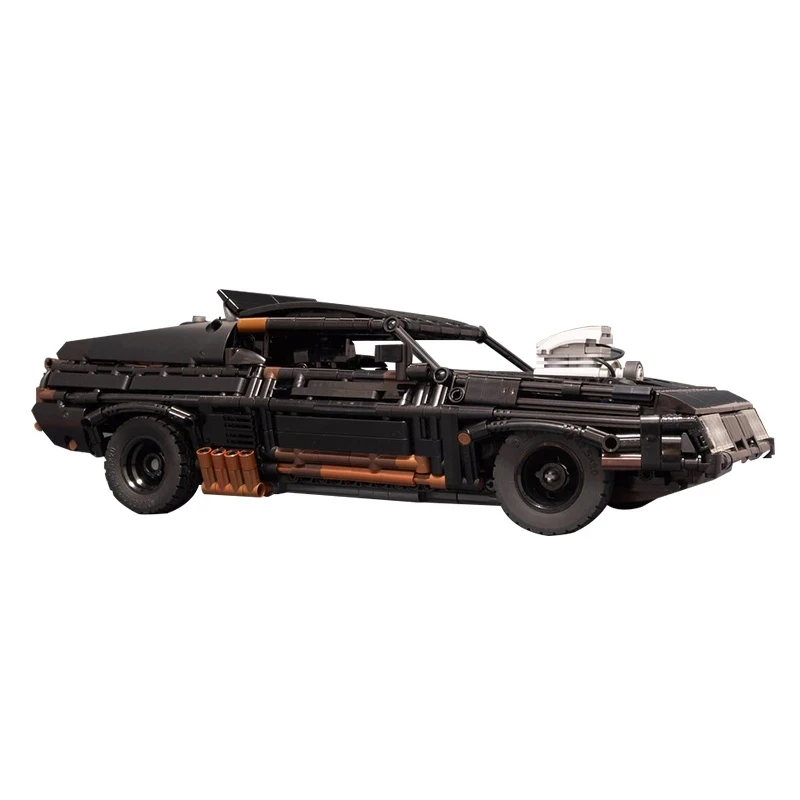 Bricklink Mad-Max Technical Car RC Black Interceptor Muscle Supercar Motor Remote Control MOC-35846 Building Blocks Toys Gift