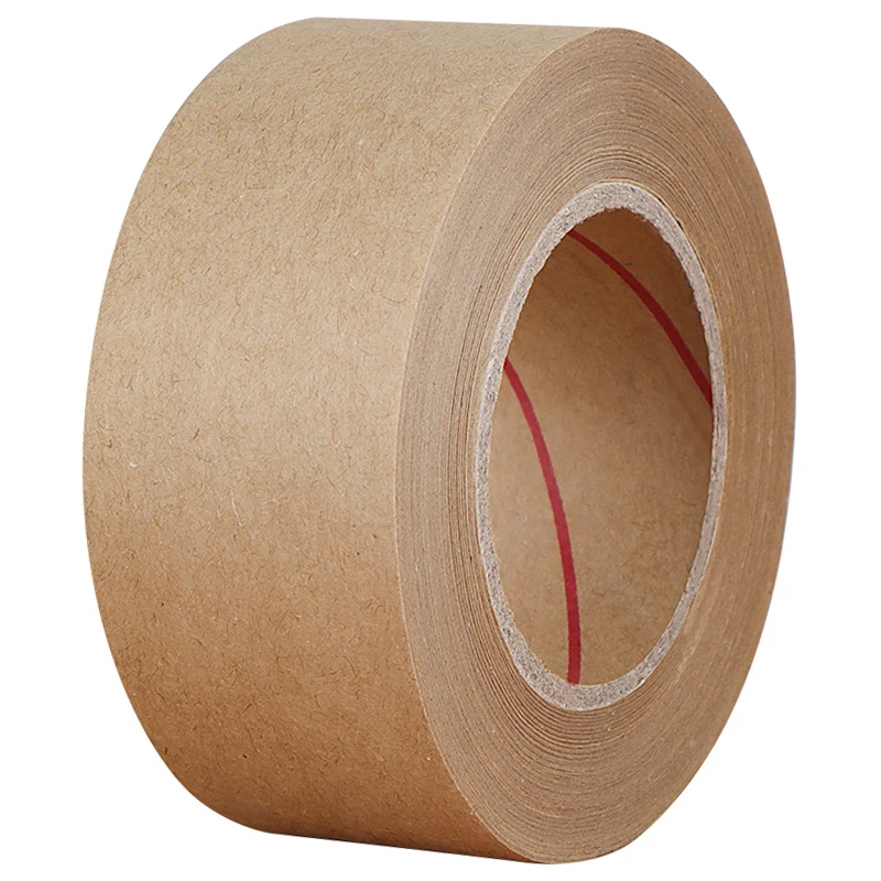 Packing Tape 30M Reinforced Water Activated Gummed Tape Kraft Paper Tap for Writable Strong Adhesive Carton Box Packing Shipping