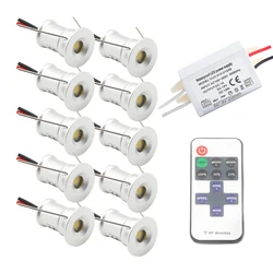 LED 미니 전구 스팟 키트, IP67 변압기, 사우나 계단 조명, 간이 차고, 베란다 공원, 다운라이트, 홈 호텔, 정원 스타 램프, 1W, 12V