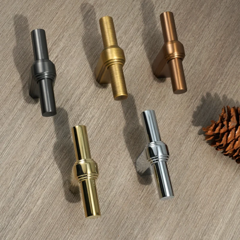 

Modern Brass Cabinet Knobs Door Handle Kitchen Pulls Yellow Bronze Fashion Furniture Cabinet Handles Top Quality Door Handles
