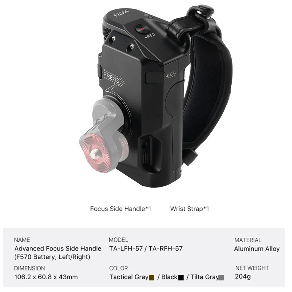 TILTA TA-LFH Advanced Left Side Focus Handle for Tiltaing Camera