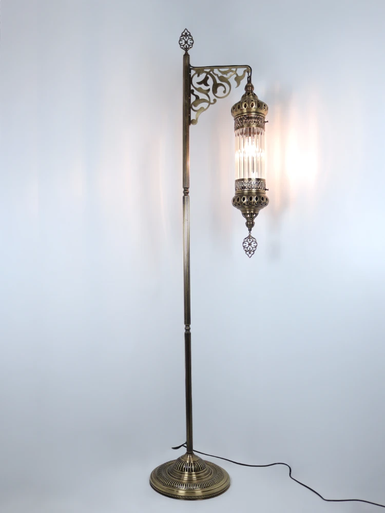 Turkish Floor Lamp Pyrex Glass Transparent Standing Light