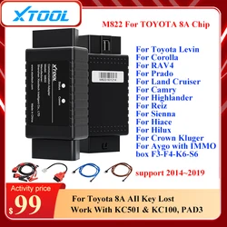 XTOOL M822 Adapter For Toyota 8A AIl Key Lost key Programming Work With KC501 Programmer & KS-1 Emulator For X100PAD3 X100MAX