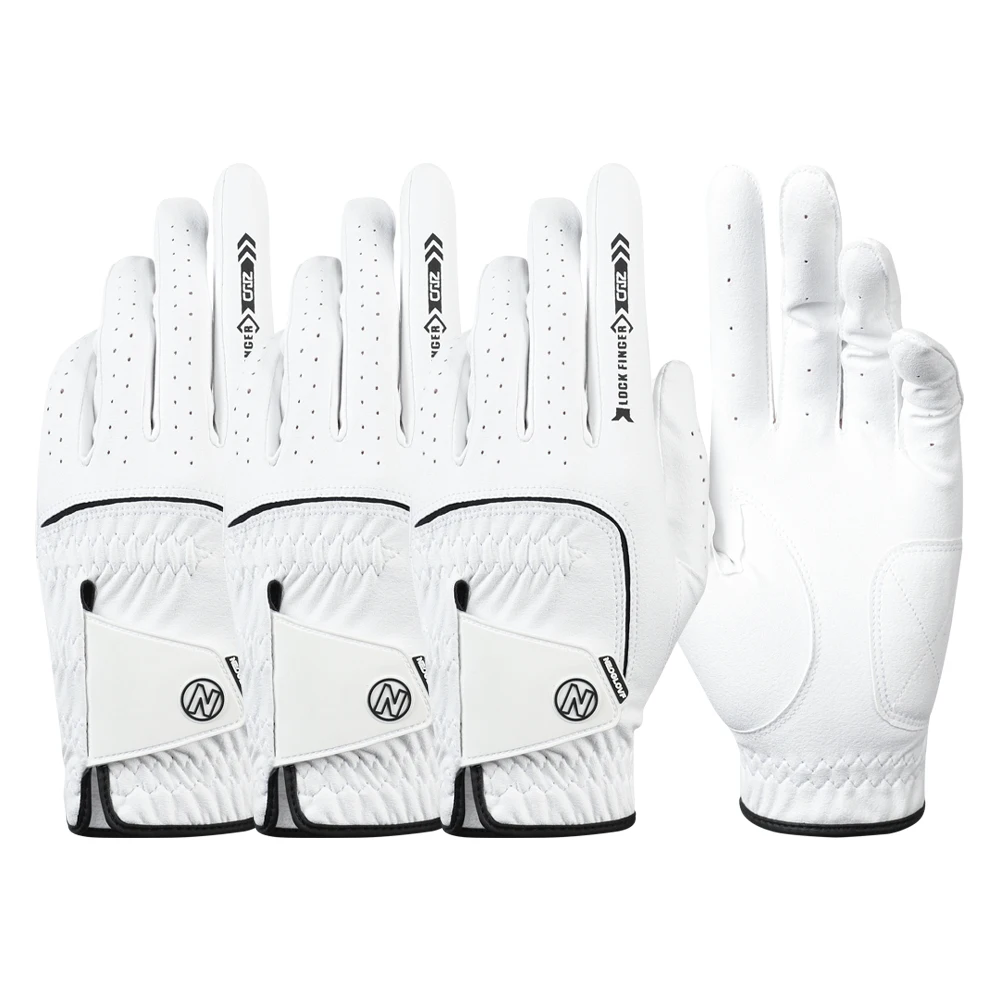 NEOGLOVE v2.0 White double-fledam consensus male female left hand golf gloves set of 3