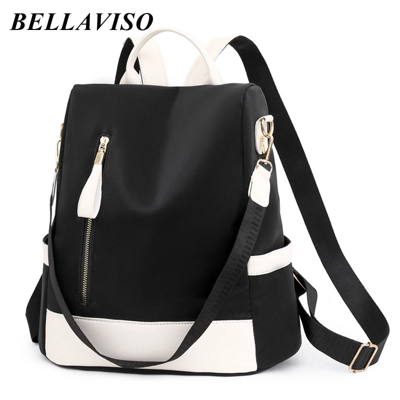 

BellaViso Fashion Contrast Color Women's Backpacks New Oxford Large Capacity Anti Theft Waterproof Travel Outdoor Bags BLBP-51