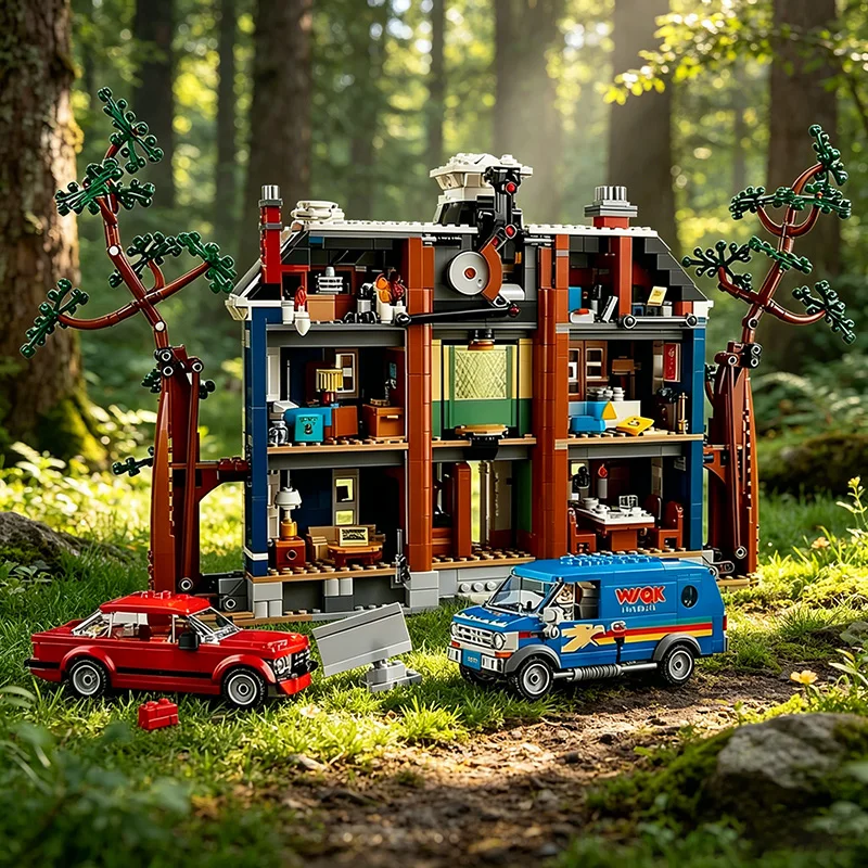 

2026 NEW Science Stranger Event TV Series Creel House Sets City Architecture Building Blocks Kid Toys Gift