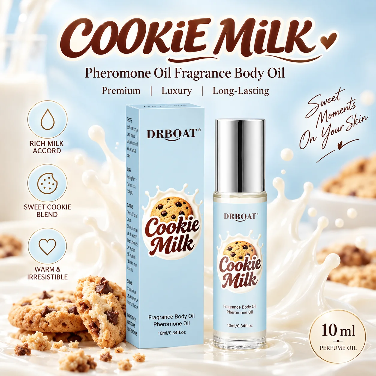クッキーミルクの香りのオイル 10ml ロールオンタイプ。持 - Perfume Fragrance Oil のレビューと価格