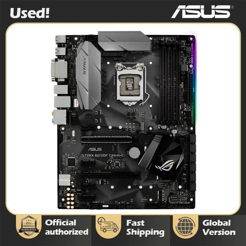 

Asus ROG STRIX B250F GAMING Motherboard Socket LGA 1151 DDR4 B250 SATA3 USB3.0 Desktop Motherboard