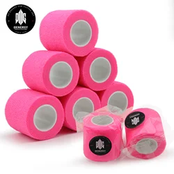 Tattoo Grip Cover Wrap Bright Pink 6pcs/12pcs/24pcs-Denergy PMU Pen Grip Tape Wrap Cover Sports Adherent Tape Tattoo Accessories