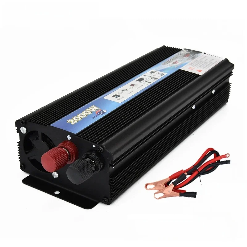 Best Car Inverter 2000W DC 12 V to AC 220 V Power Inverter Charger Transformer Vehicle Power Inverter Power Switch DC to AC 50Hz