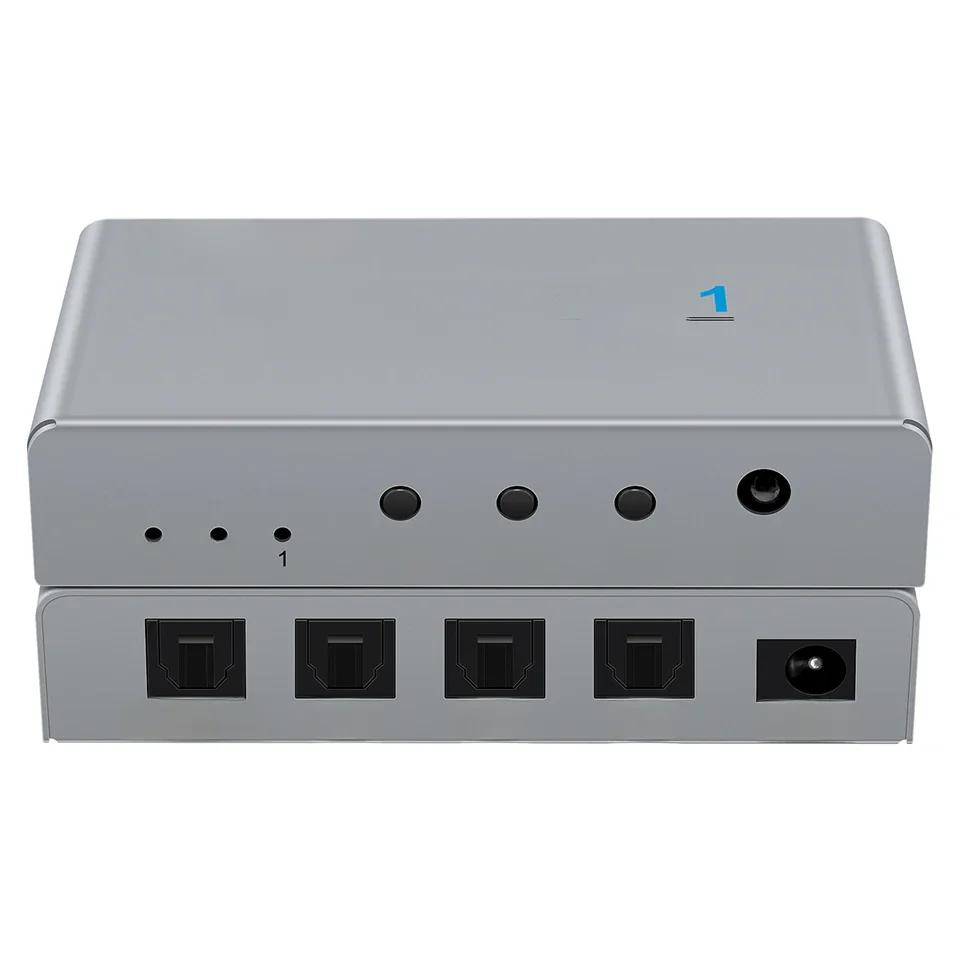 Wiistar 3-portowy przełącznik optyczny z 3-drożnym optycznym cyfrowym rozdzielaczem audio Spdif Toslink 3 wejścia 1 wyjście z pilotem na podczerwień — zdjęcie produktu 7