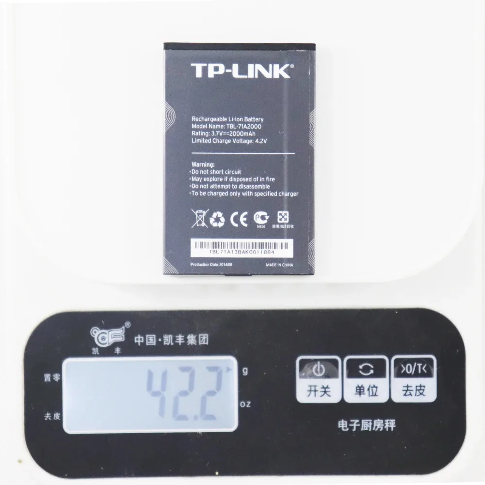 Original 2000mAh TBL-71A2000 Battery For TP-Link TL-TR861 2000L TL-TR761 M5250 M5350 M7000 M7200 M7300 4G LTE WIFI Router Modem