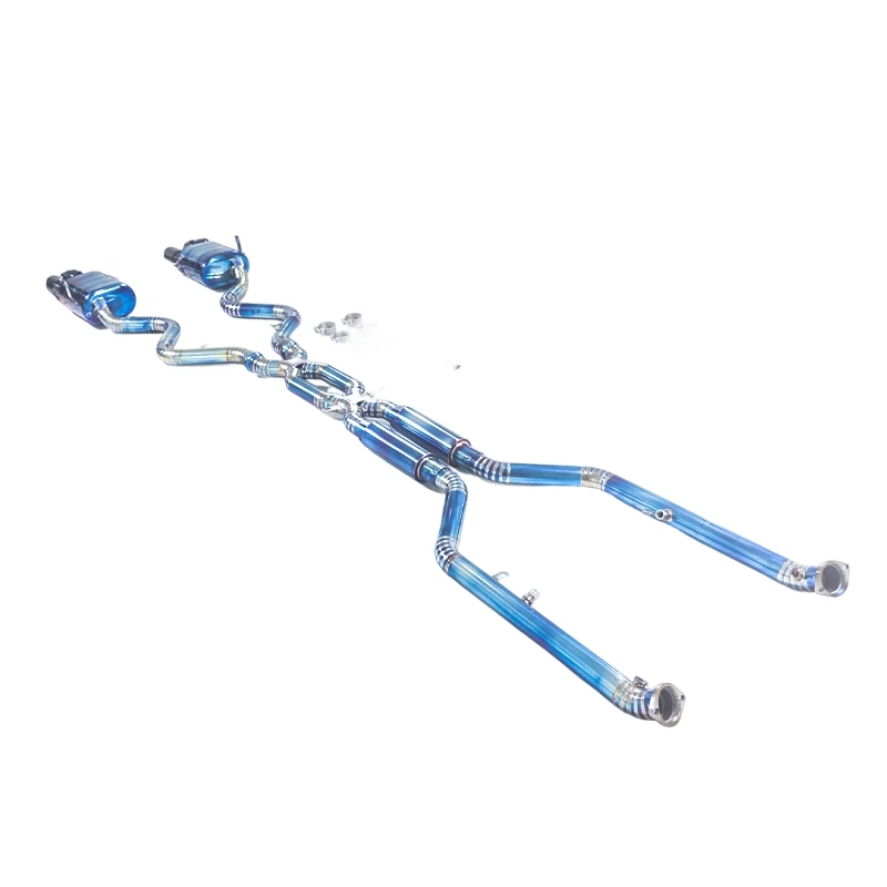 

Specifically for BMW M3 E92 4.0L V8 GFC Titanium Alloy Catback Exhaust Dual Mufflers Dual Valves Quad Tips
