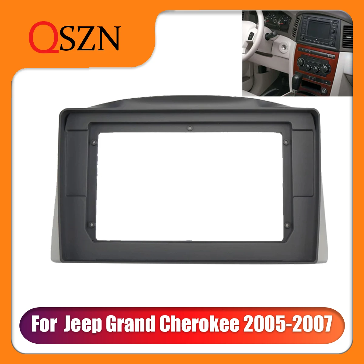 

QSZN 10.1 Inch Car Radio Fascias Frame For Jeep Grand Cherokee 2005 2006 2007 DVD Panel Dash Kit Installation 2 Din