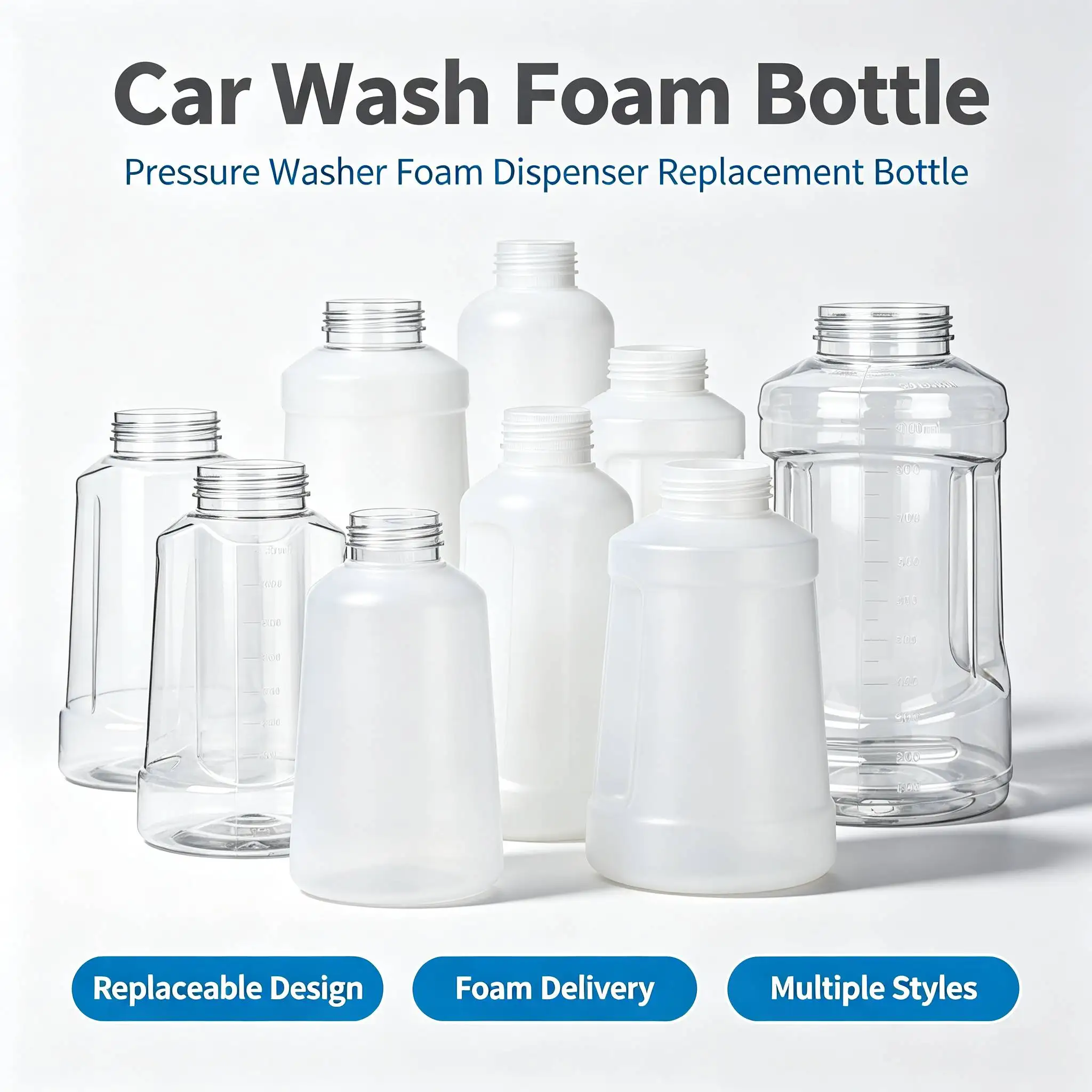 High-Pressure Car Wash Gun Foam Pot Replacement Foam Spray Bottle Outdoor Garden Car Wash Bottle Watering Accessories