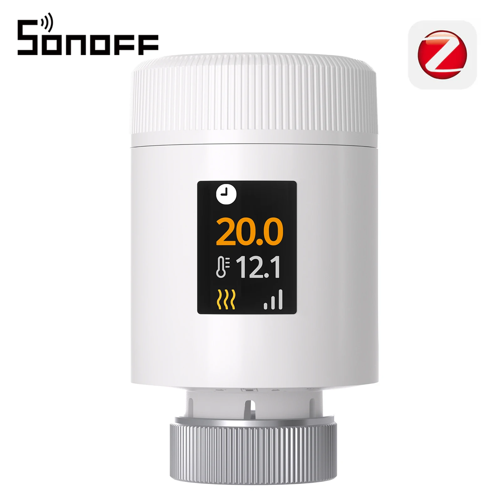SONOFF TRV-ZBT Gen2 Zigbee-thermostatische radiatorkraan,kleiner,IPS kleuren‑display,Ultrastille werking,Kalk‑ & vorstbeveiliging, kinderslot,3 onafhankelijke temperatuurprogramma's