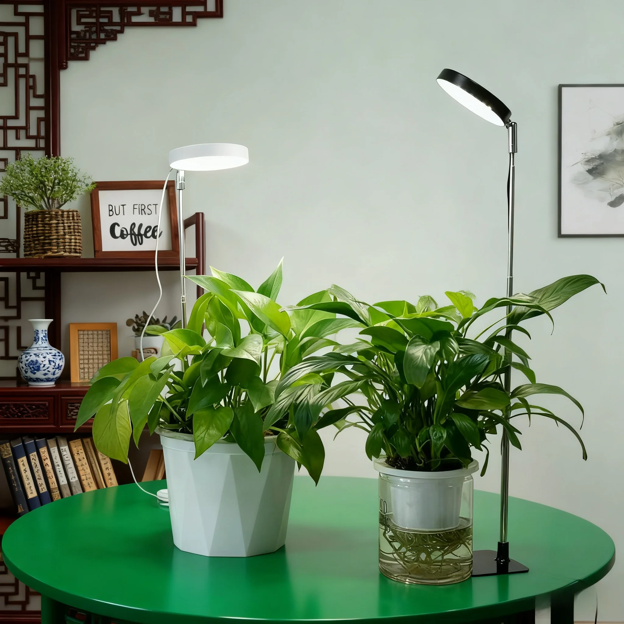 ضوء نمو النبات الداخلي LED 3/9/12H مؤقت تشغيل/إيقاف USB 5 فولت ارتفاع قابل للسحب، نبات أشعة الشمس مقلد الطيف الكامل، مصباح نباتي