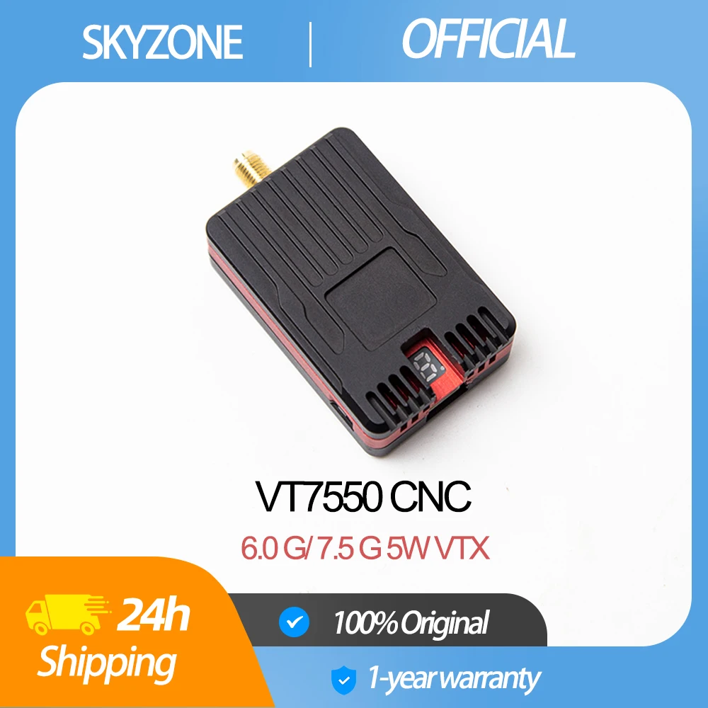 SKYZONE 7.5GHz 5W High Power VTX Video Transmitter with CNC shell VT7550 for Long Range RC FPV Drone Aircraft - image 1 of 5