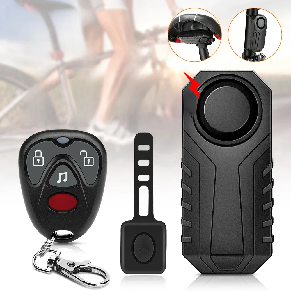 AliExpress Extractme Anchtek Anti-theft Bike Alarm Remote Control 110dB Vibration Sound Waterproof Motorcycle Scooter Electric Bicycle Security Alarm
